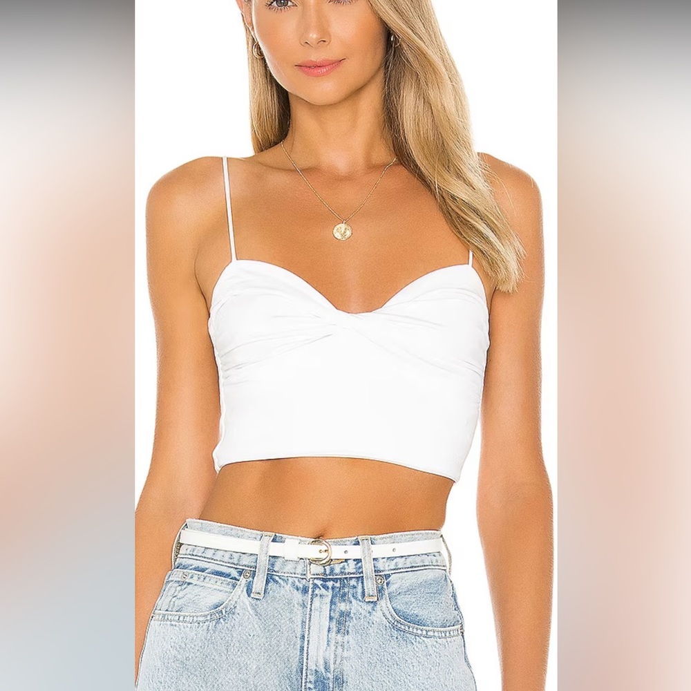 White lovers And friends short crop top